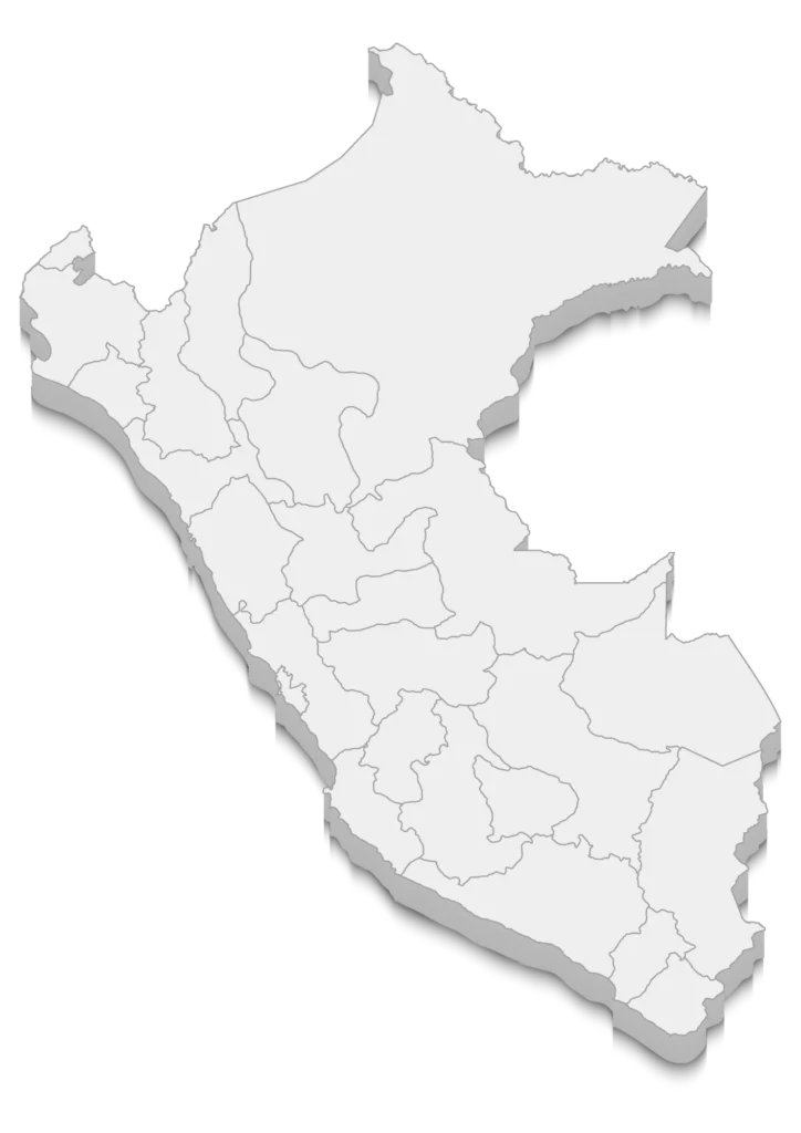 Mapa del Perú con la red de distribuidores de Isaval a nivel nacional
