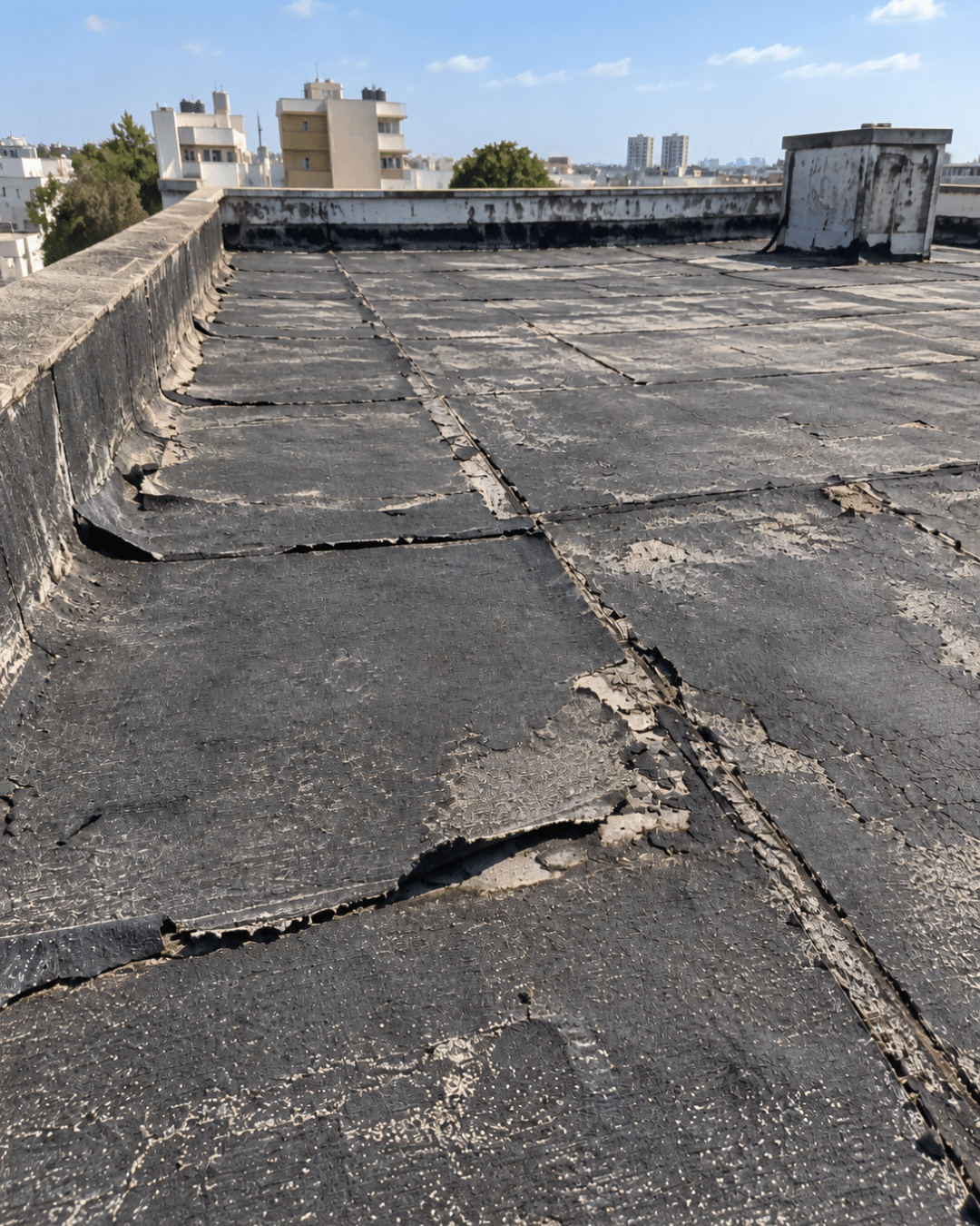 Manto asfáltico deteriorado